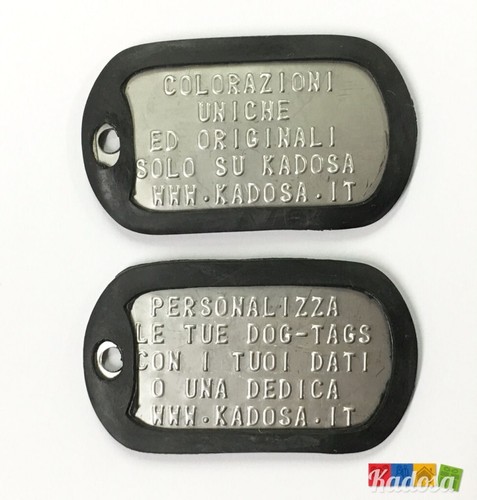 Set piastrine militari inox - set,