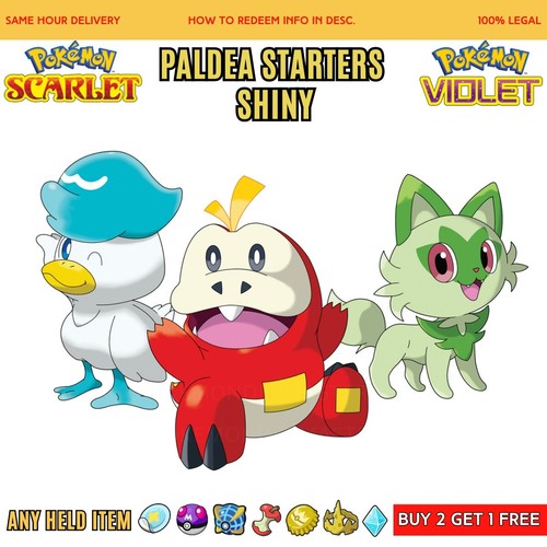Tutti paldea shiny - paldea, starters